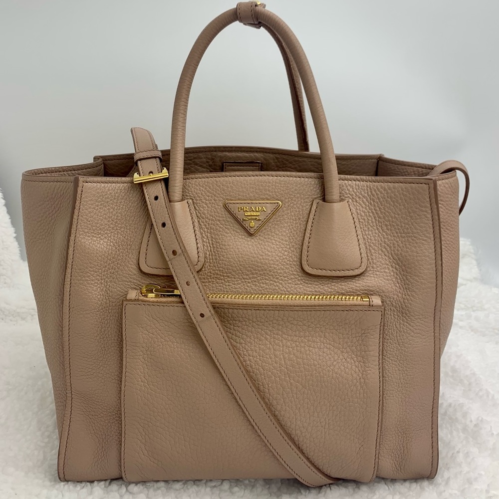 Prada Vitello Daino Front Pocket Convertible Bag
